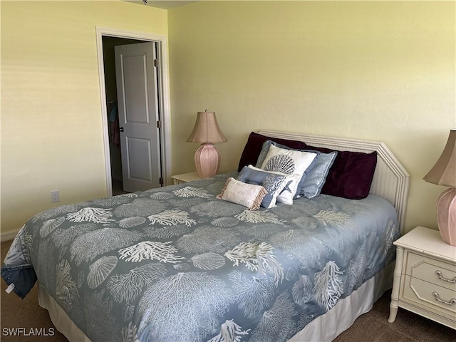 view of carpeted bedroom