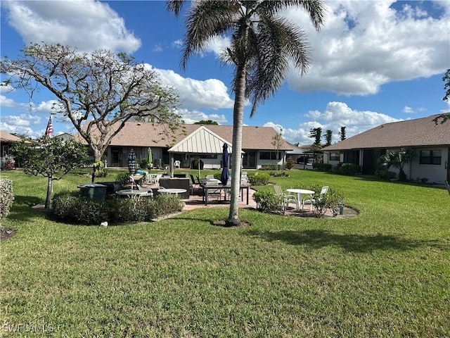 view of yard with a gazebo