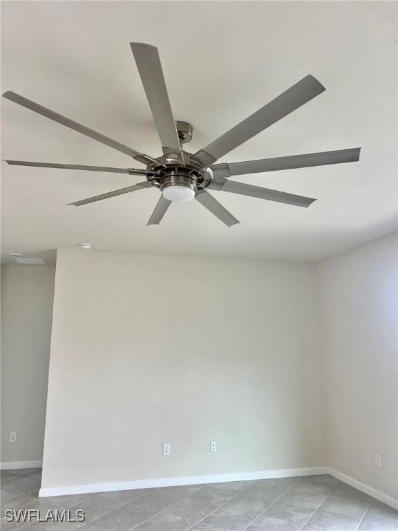 unfurnished room with ceiling fan