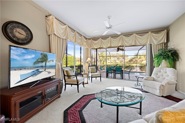 view of carpeted living room