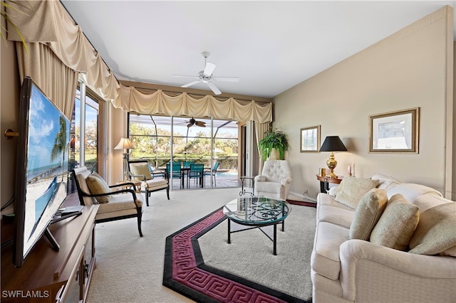 view of carpeted living room