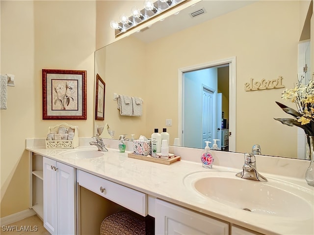 bathroom with vanity