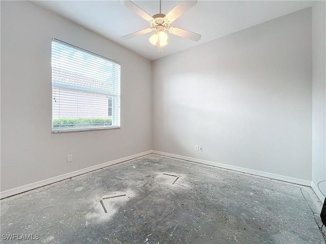 20752 Mystic Way N, Fort Myers, FL 33917 - unfurnished room with baseboards and ceiling fan
