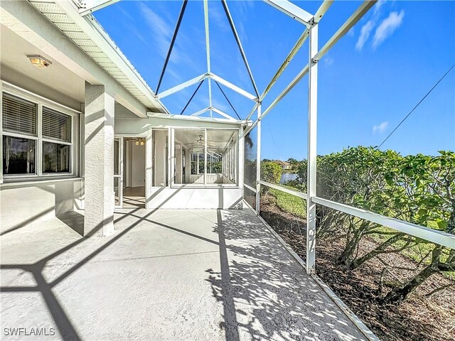 20752 Mystic Way N, Fort Myers, FL 33917 - view of patio featuring glass enclosure