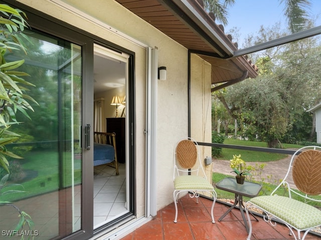 view of sunroom