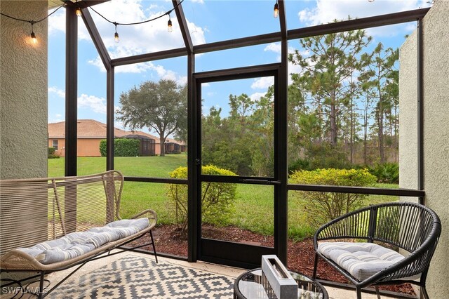 view of sunroom