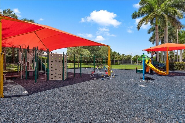 view of jungle gym