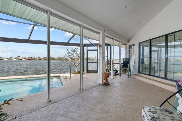 837 SW 2nd Ave, Cape Coral, FL 33991 - view of pool featuring a water view