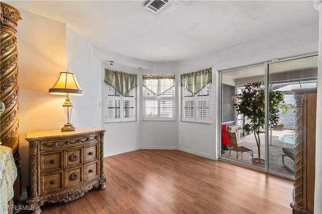 empty room featuring hardwood / wood-style floors