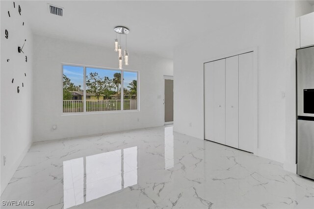 view of unfurnished dining area