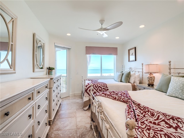 bedroom with ceiling fan