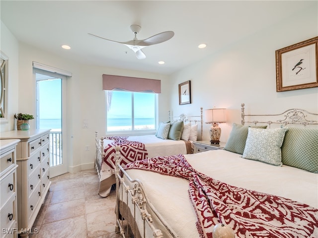 bedroom with ceiling fan