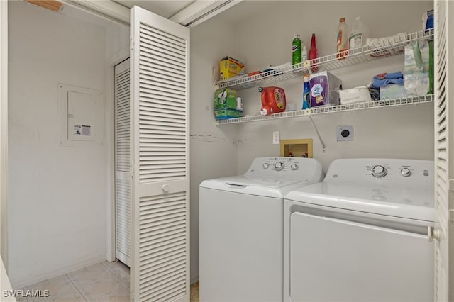 laundry room with washer and dryer