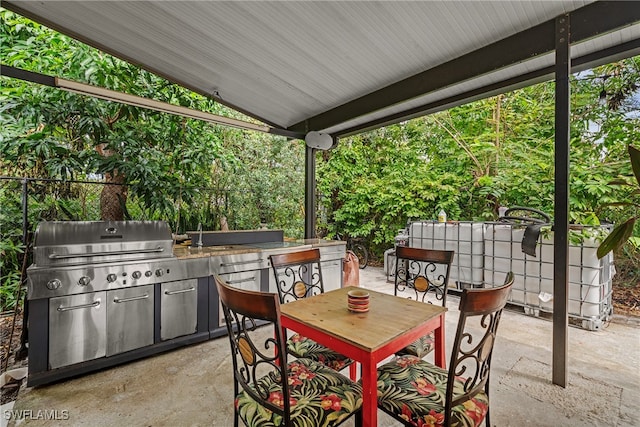 view of patio / terrace with area for grilling