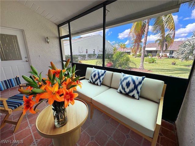 view of sunroom