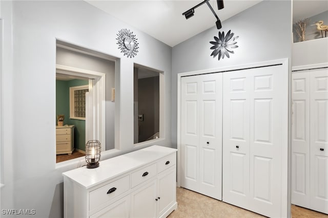 bathroom with tile patterned floors