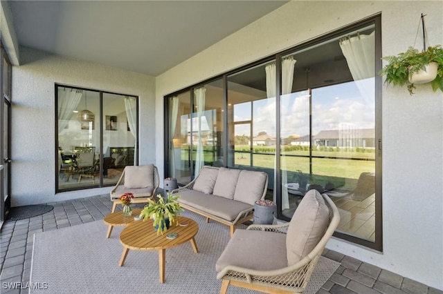 view of sunroom