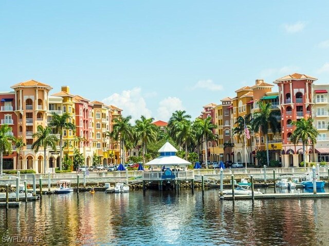 exterior space with a boat dock