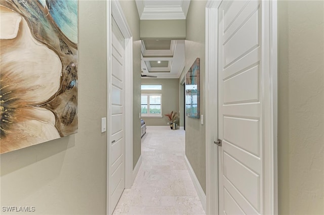 corridor with ornamental molding