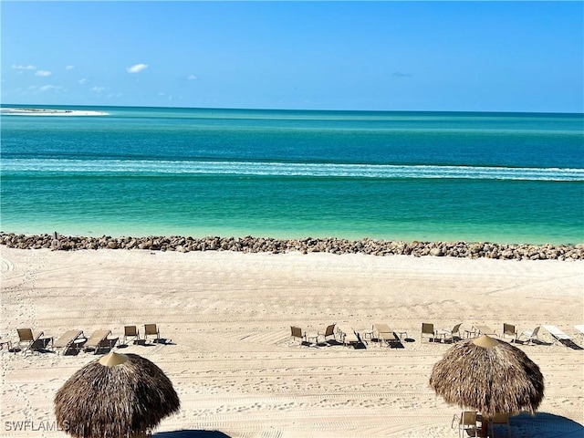 water view featuring a view of the beach