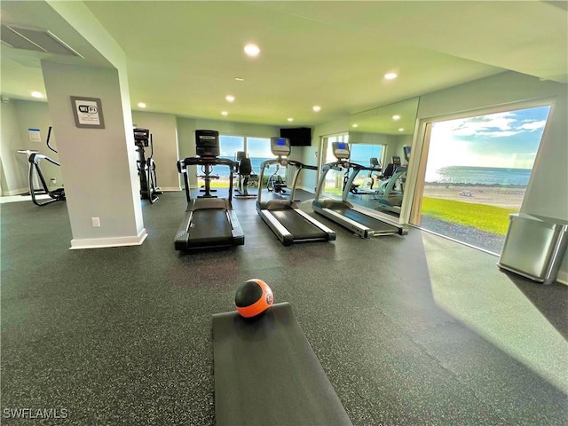 view of exercise room