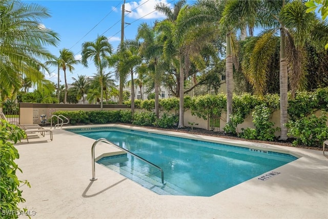 view of pool with a patio