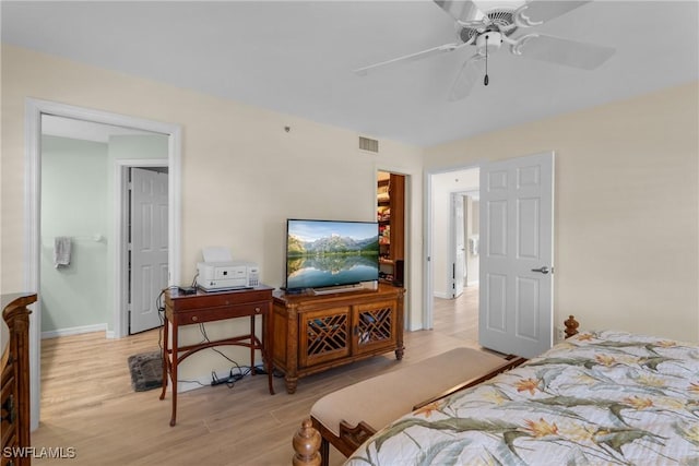 bedroom featuring light hardwood / wood-style floors