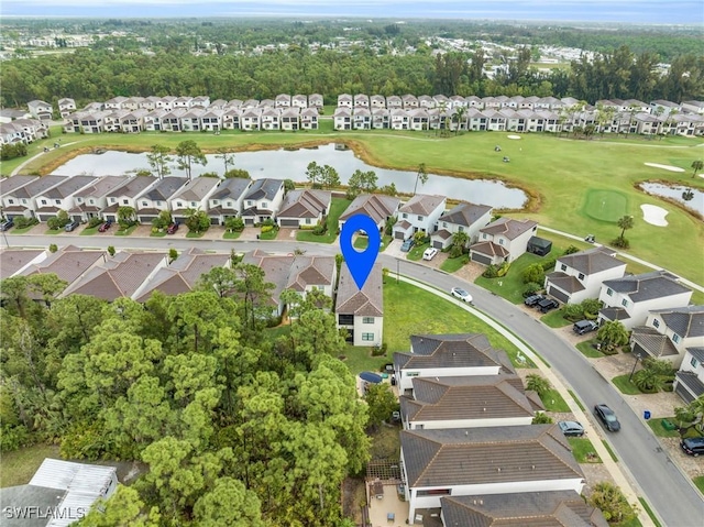 26506 Bonita Fairways Blvd, Bonita Springs, FL 34135 - aerial perspective of suburban area with a nearby body of water and a golf club