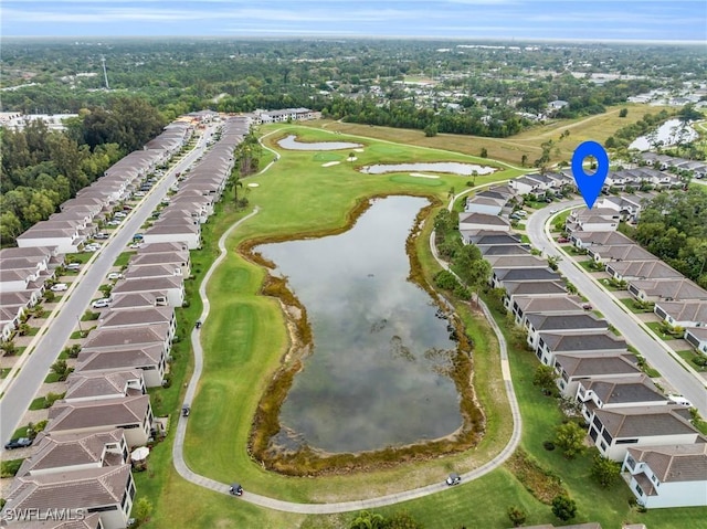 26506 Bonita Fairways Blvd, Bonita Springs, FL 34135 - aerial view of property and surrounding area with nearby suburban area, a large body of water, and a local golf course