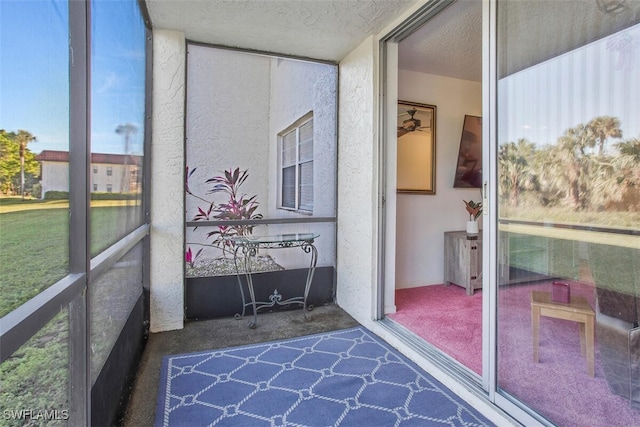 view of sunroom / solarium