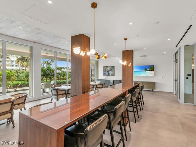 260 Seaview Ct Unit 803, Marco Island, FL 34145 - dining space featuring recessed lighting