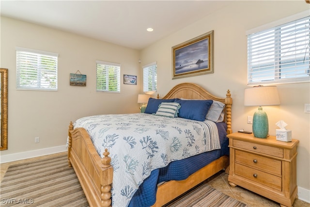 view of tiled bedroom