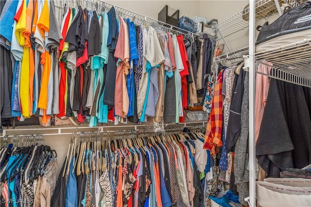 view of walk in closet