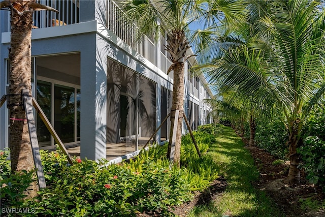 exterior space with a balcony