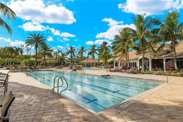 view of pool with a patio