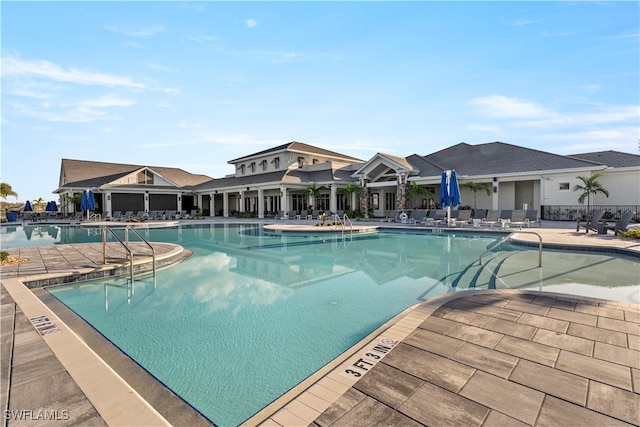 view of pool with a patio