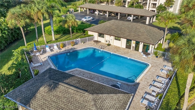 view of pool with a patio