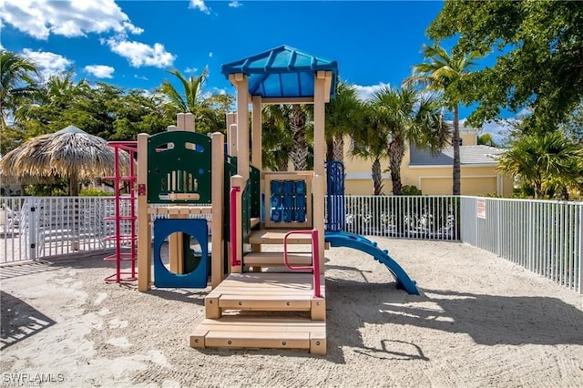 view of jungle gym