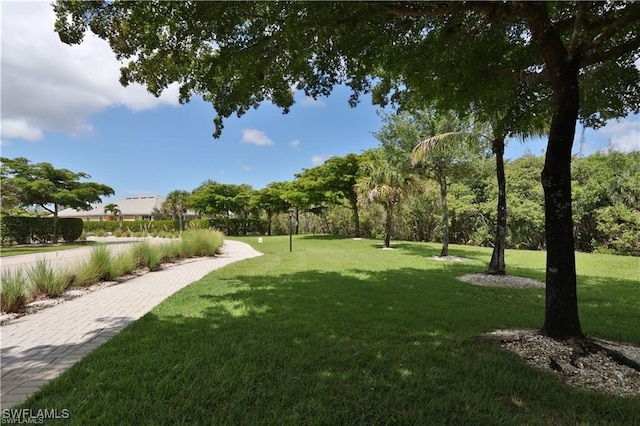 view of home's community featuring a lawn