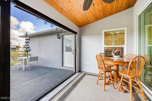 view of patio / terrace with ceiling fan