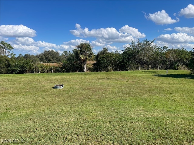 view of yard featuring a rural view