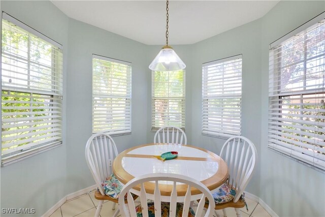2050 Palo Duro Blvd, North Fort Myers, FL 33917 - dining area featuring healthy amount of natural light, baseboards, and light tile patterned floors