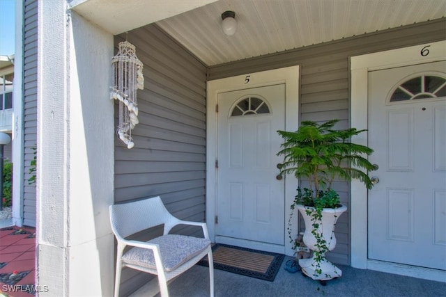 view of doorway to property