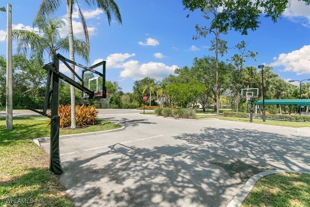 view of basketball court