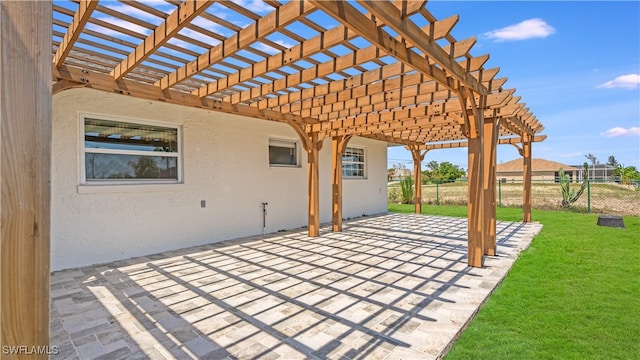 view of patio / terrace with a pergola