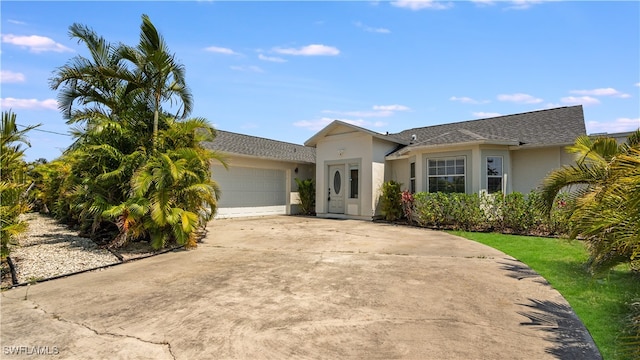 view of front of house featuring a garage