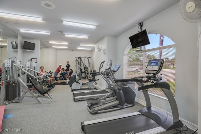 22890 Forest Ridge Dr, Estero, FL 33928 - gym with baseboards