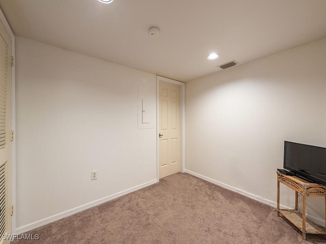 interior space with light carpet