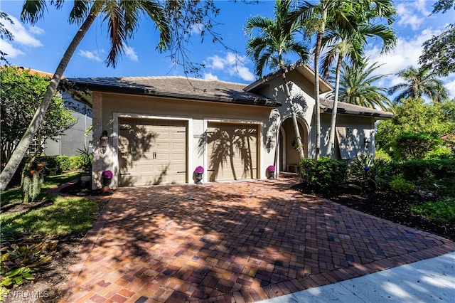 view of front of house featuring a garage