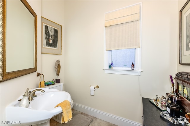 bathroom featuring tile patterned flooring